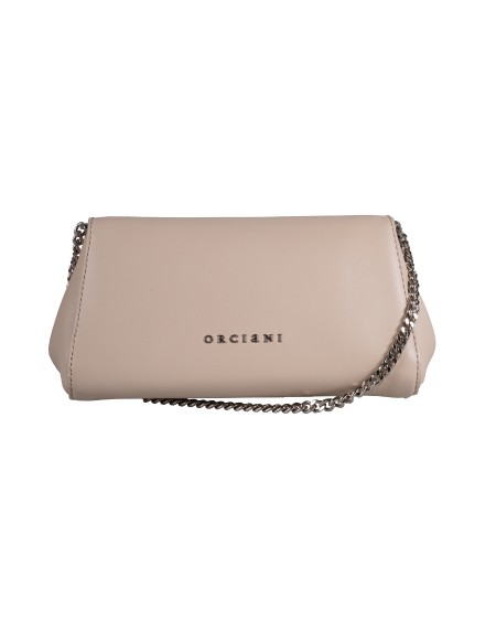 Shop ORCIANI  Borsa: Orciani borsa clutch "Gossip" in pelle liscia.
Tre tasche interne di cui una con zip.
Chiusura con patta.
Tracolla aggiuntiva in catena.
Vitello liscio; finitura palladio.
Dimensioni: Larghezza: 20 cm / Altezza: 10 cm / Profondità: 7 cm.
Composizione: 100% pelle di vitello.
Made in Italy.. B02169 CHP-NUDE